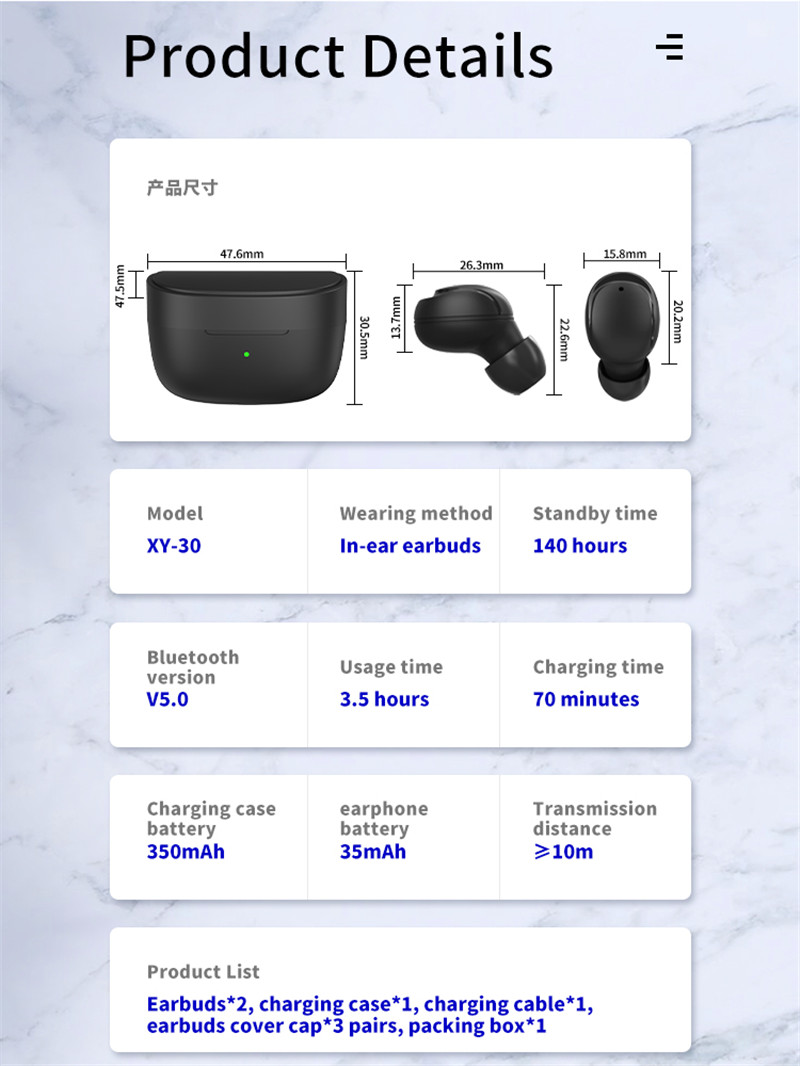 F-XY-30 Type-C Smart Noise Cancelling TWS Bluetooth 5.1 Wireless Headphones IPX4 Gaming Headphones Wireless Earbuds in-ear bluetooth earbuds (17)