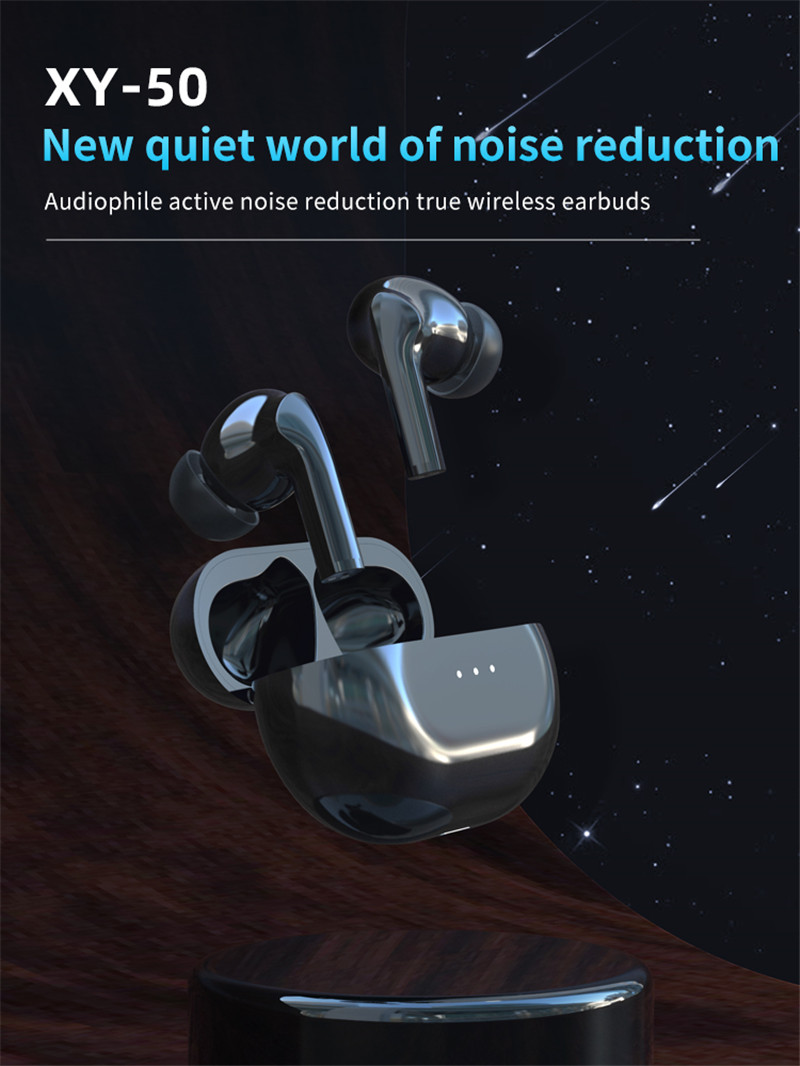 F-XY-50 Type-C Smart Touch Control Anc-Active Noise Cancelling Headphones Wireless Earbuds Stereo Sound (1)
