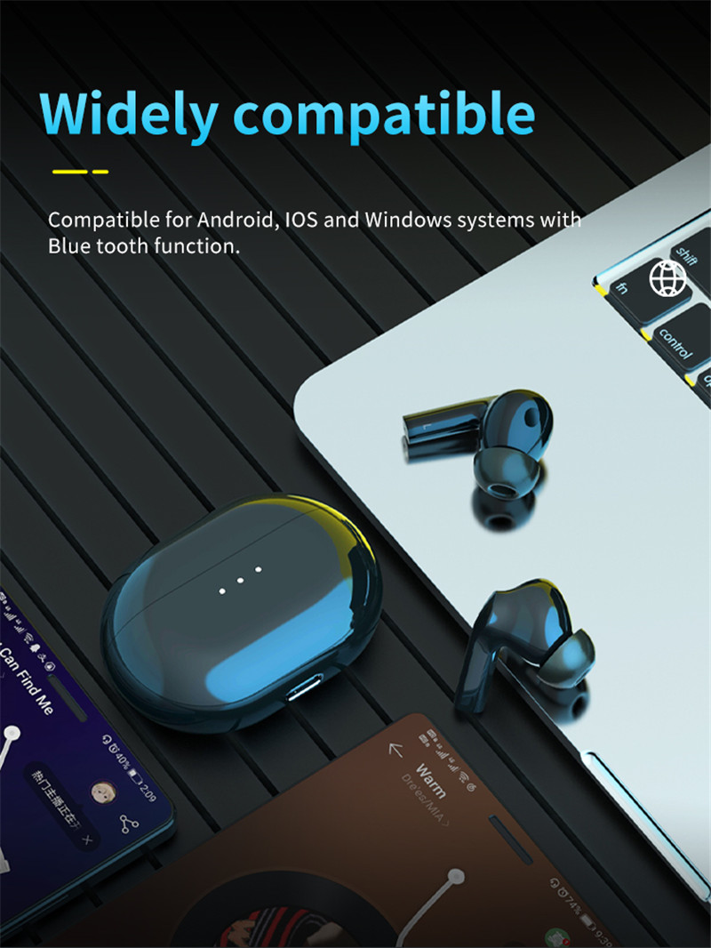 F-XY-50 Type-C Smart Touch Control Anc-Active Навушнікі з шумапрыглушэннем Бесправадныя навушнікі-ўкладышы Стэрэагук (13)