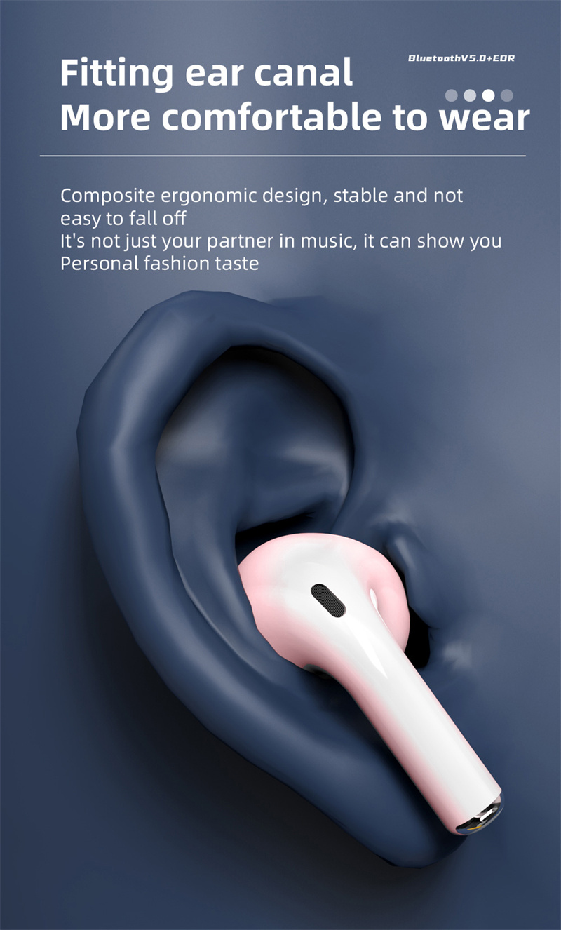S-S2 bezvadu austiņas viedās trokšņu slāpēšanas Bluetooth 5.0 stereo skārienjutīgās austiņas ar mikrofona austiņām (9)